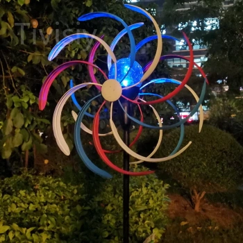 Bronze Solar Color Changing Wind Spinner